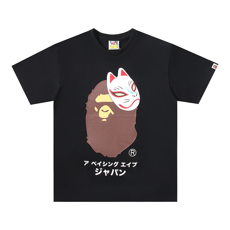 BAPE Ape Head Graphic Tee Loose Unisex Streetwear T-Shirt