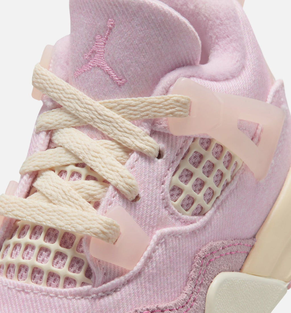 Air Jordan 4 Retro Pink Pearl and Iced Carmine – Infant/Toddler Lifestyle Shoe in Iced Carmine/Coconut Milk/Anthracite/Muslin/Pinksicle