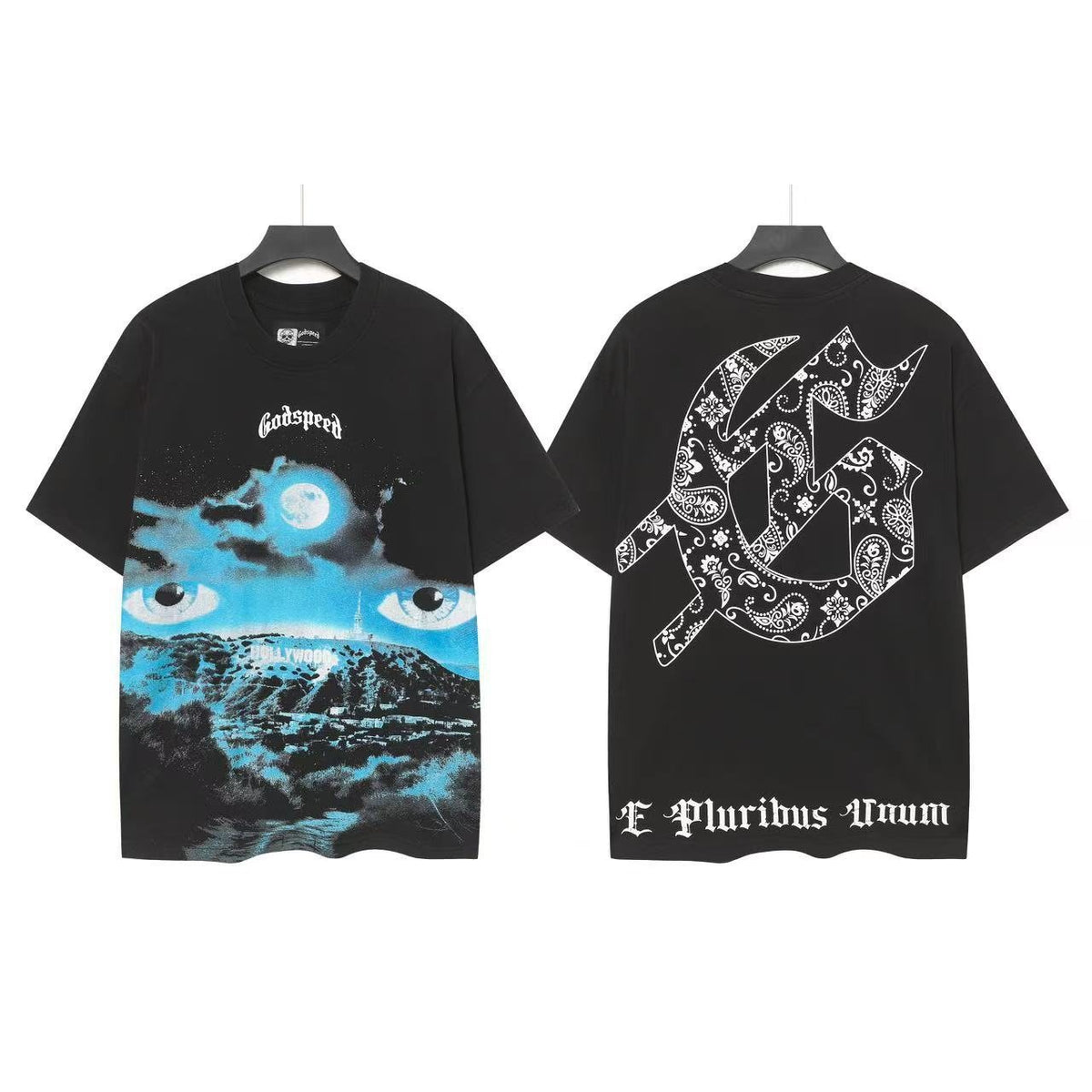 Godspeed Moon Landscape Crescent Graphic T-Shirt