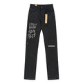 Ksubi Black Slim Tapered Graphic Jeans