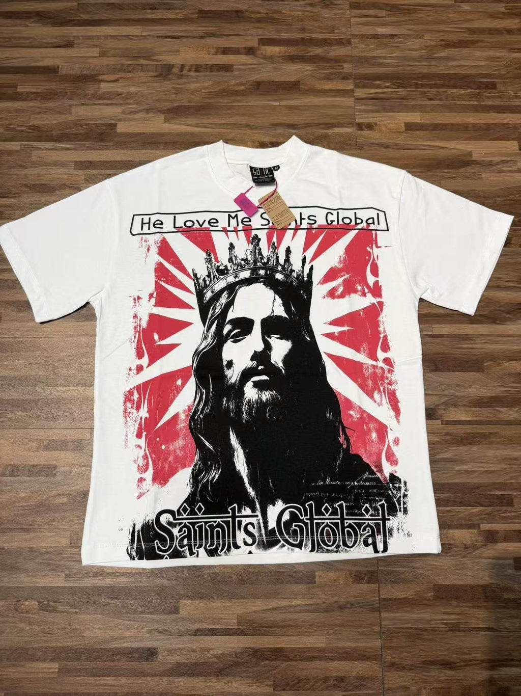 SAINT Jesus Crown Graphic T-Shirt