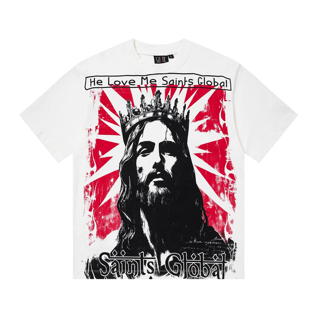 SAINT Jesus Crown Graphic T-Shirt