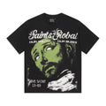 SAINT Black Graphic Short-Sleeve T-Shirt