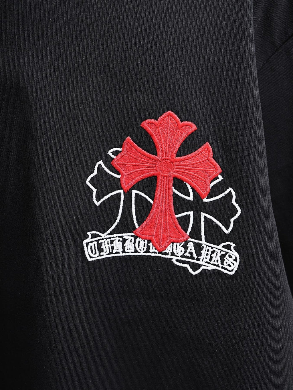 Chrome Hearts Black Cross Graphic Short-Sleeve T-Shirt