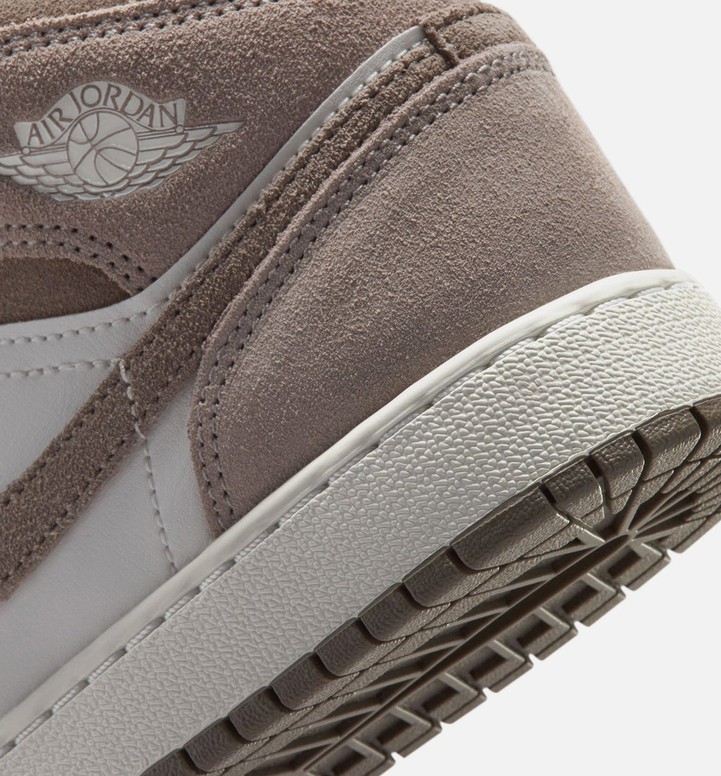 Air Jordan 1 Mid Enigma Stone Kids' Shoes - Stone/Olive Grey/Summit White