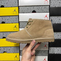 UGG Lace-Up Suede Ankle Boot with Gold Eyelet Hardware, Blue Pull Tab & Chunky Lug Sole in Sand