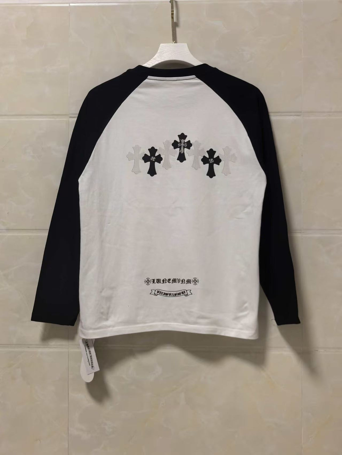 Chrome Hearts Long-Sleeve Shirt White/Black Y87#