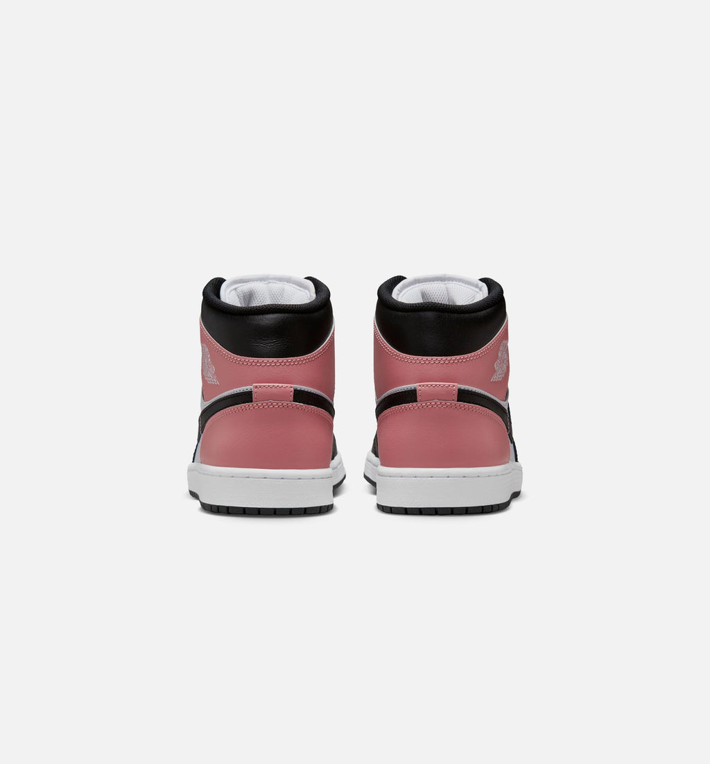 Air Jordan 1 Mid - Men's Lifestyle Sneaker (White/Rust Pink/Black)