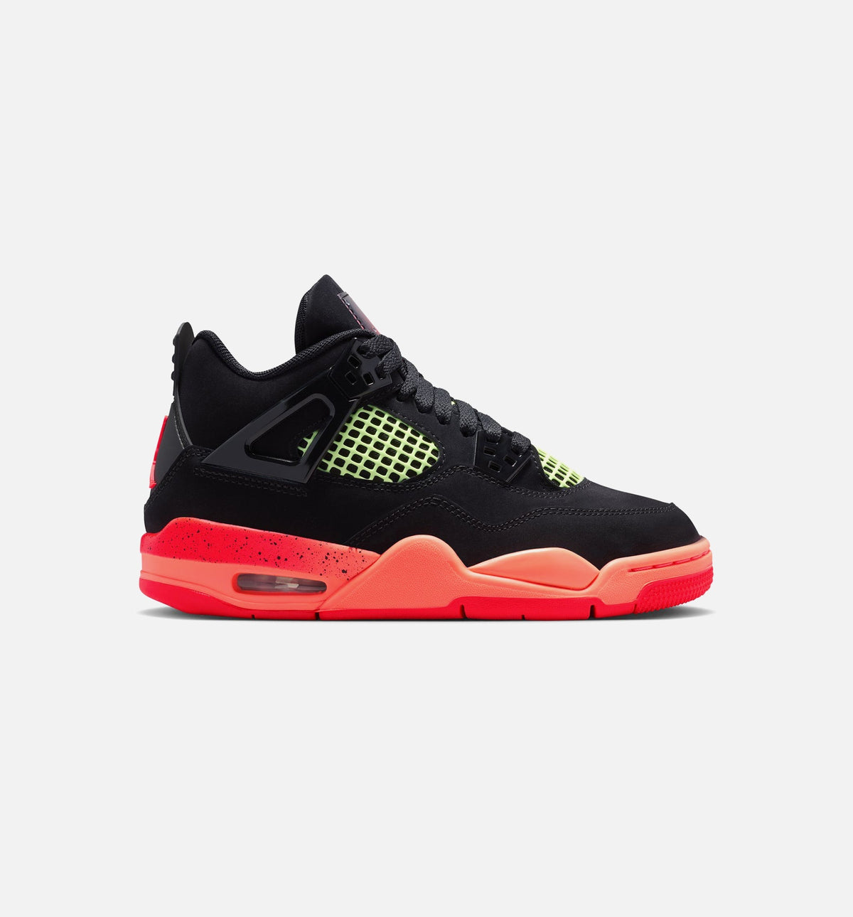 Air Jordan 4 Retro Black Infrared 23 Big Kids' Lifestyle Shoes - Black/Infrared 23/Bright Mango