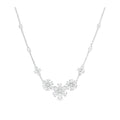 Harry Winston Style Forget-Me-Not Floral Cubic Zirconia Necklace