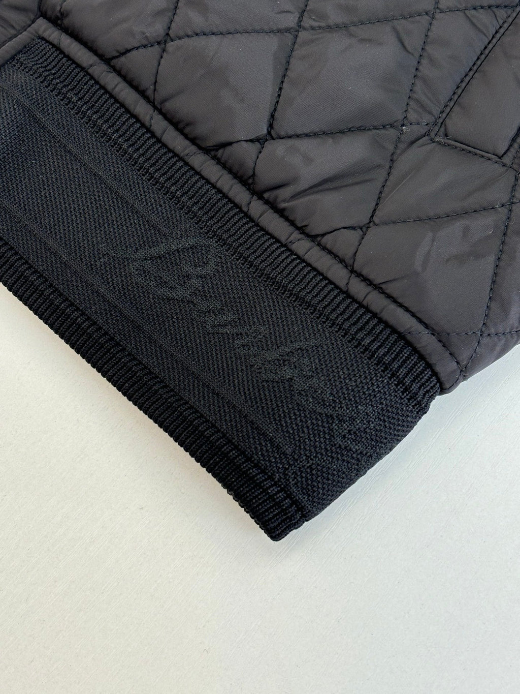 Burberry Diamond Quilted Stand Collar Nylon Jacket
