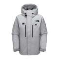The North Face Himalayan Down Parka in Grey & White | 700-Fill