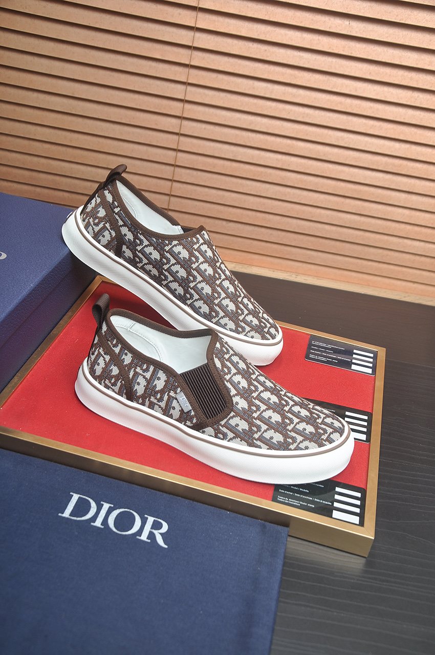 Dior Patterned Slip-On Shoes