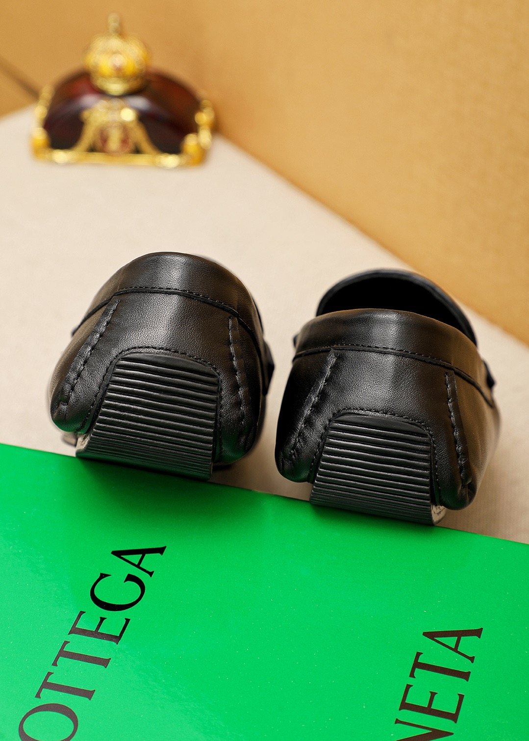 Bottega Veneta Black Woven Slip-On Loafers