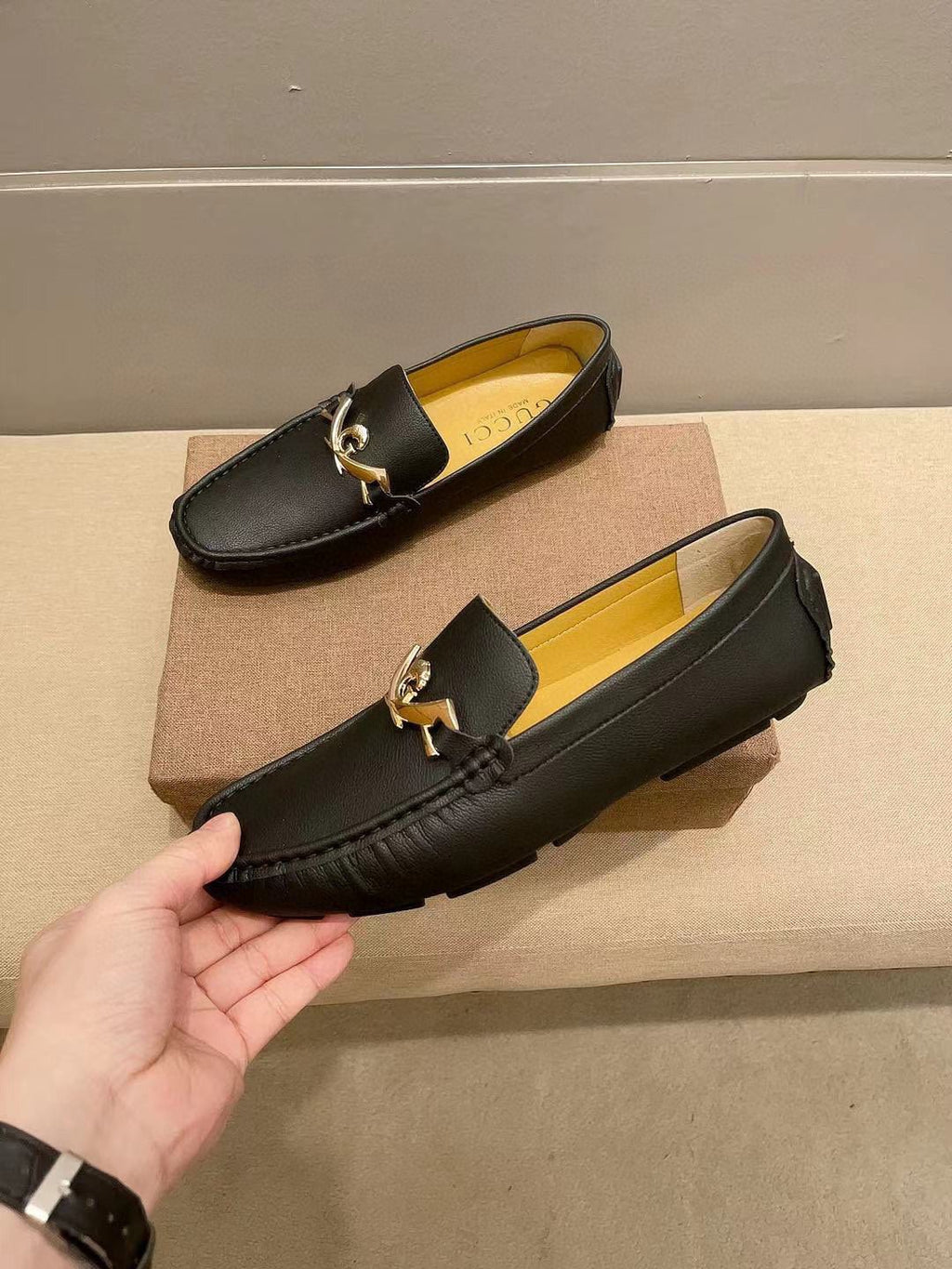 Gucci Black Horsebit Loafers