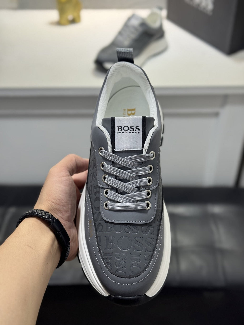 BOSS Men's Low-Top Lace-Up Sneakers