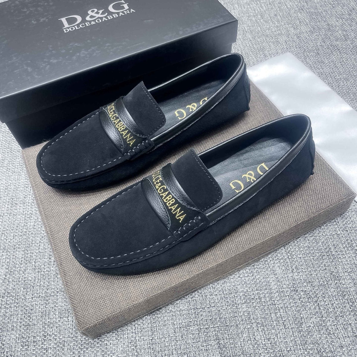 Dolce & Gabbana Men's Gold-Detail Loafers