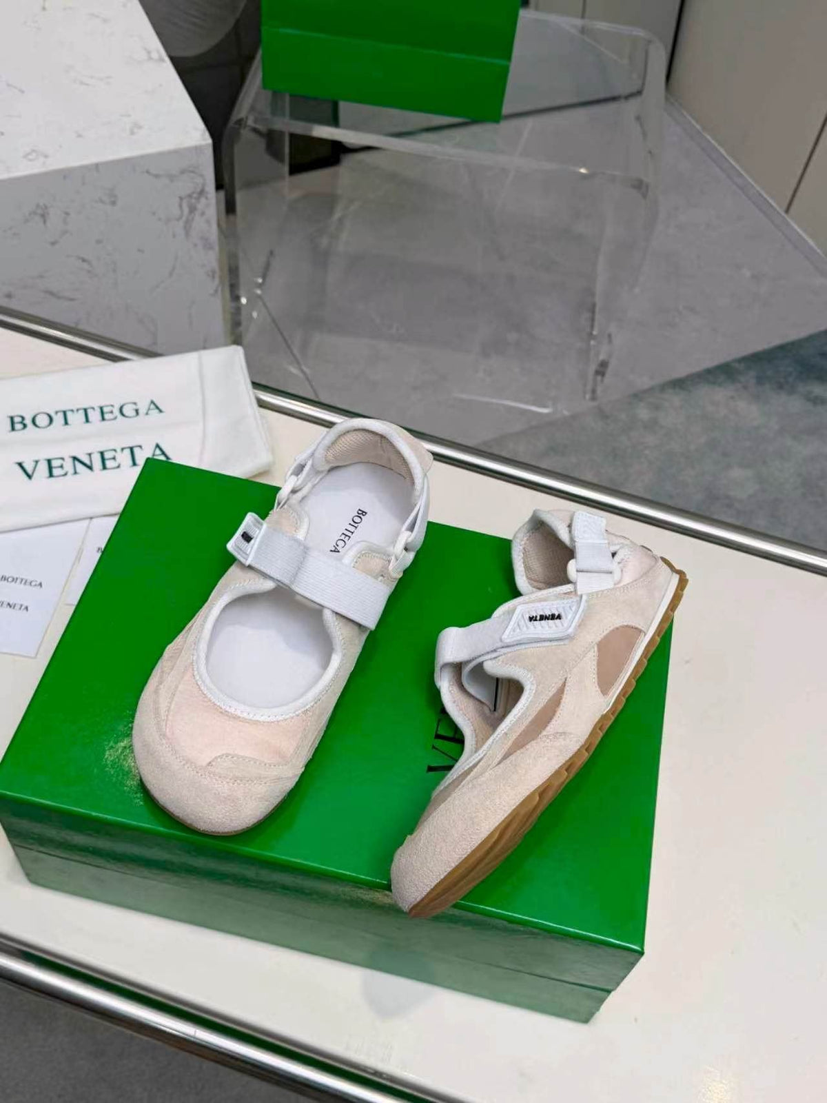Bottega Veneta Buckled Strap Low-Top Sneakers