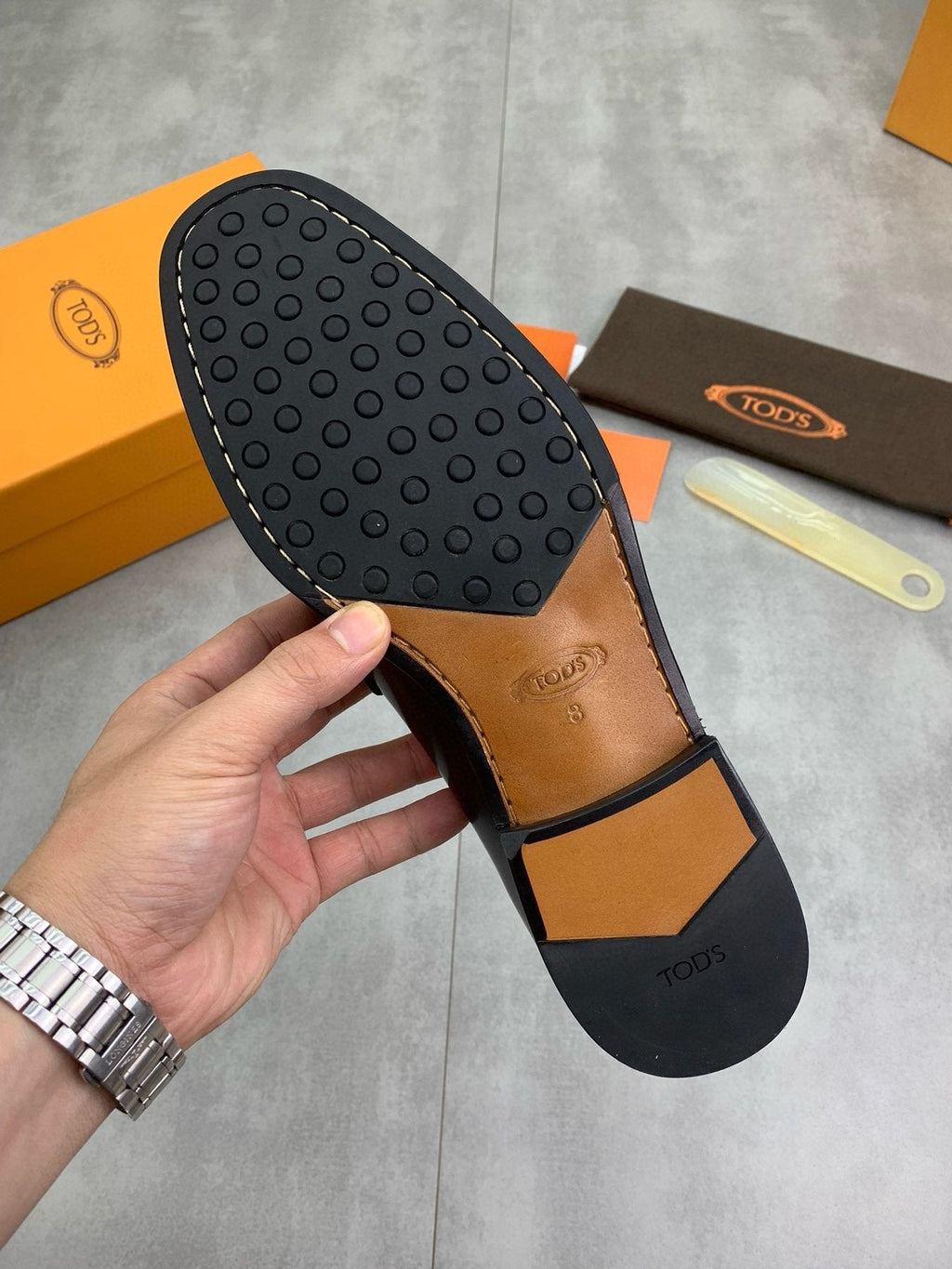 TOD'S Men's Black Gold-Tone Hardware Loafers