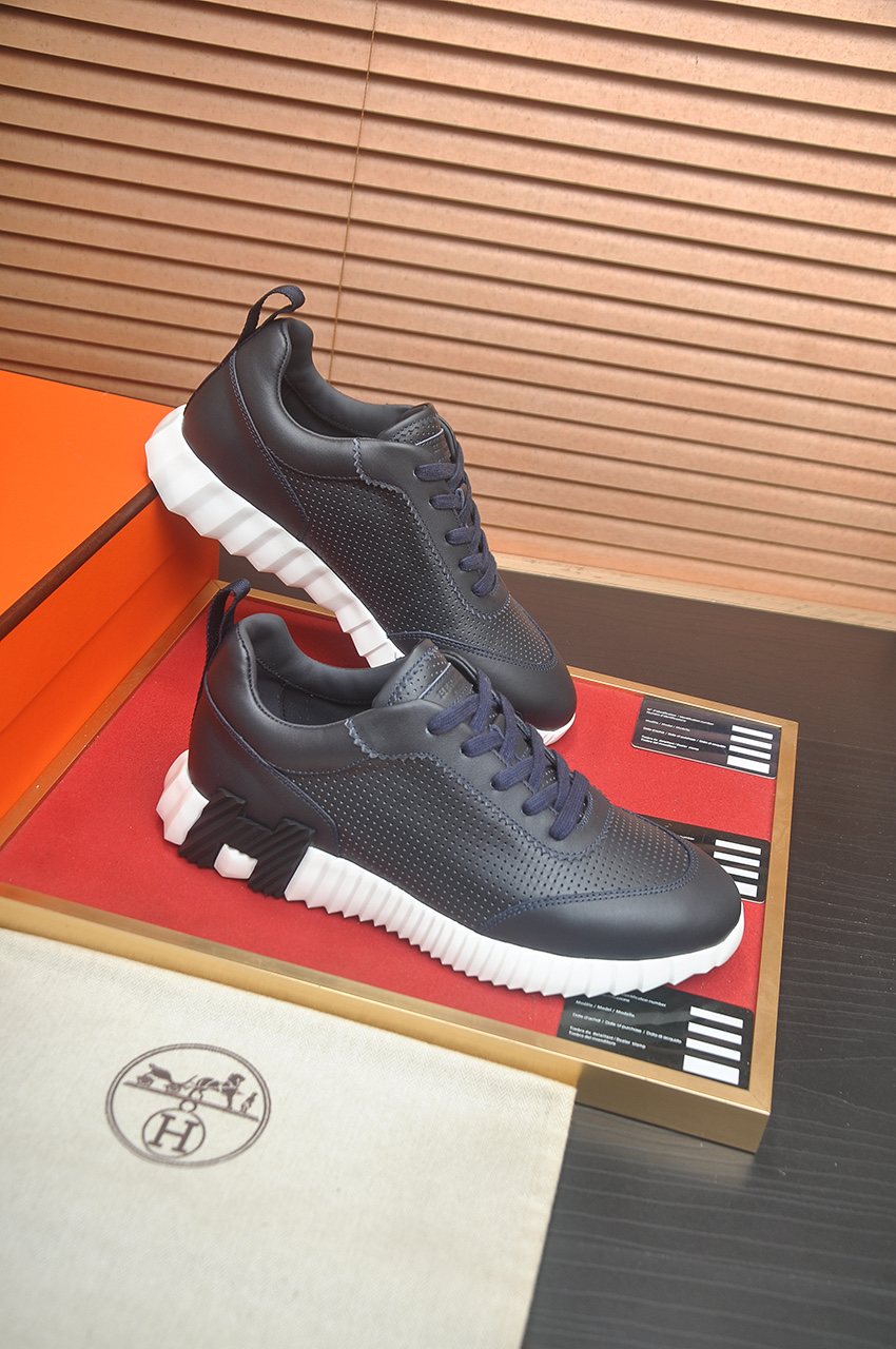 Hermès Perforated Low-Top Sneakers