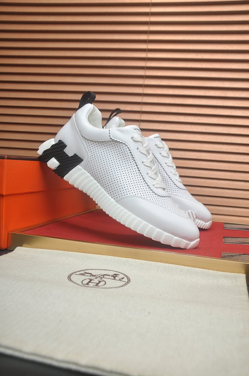 Hermès Perforated Low-Top Sneakers