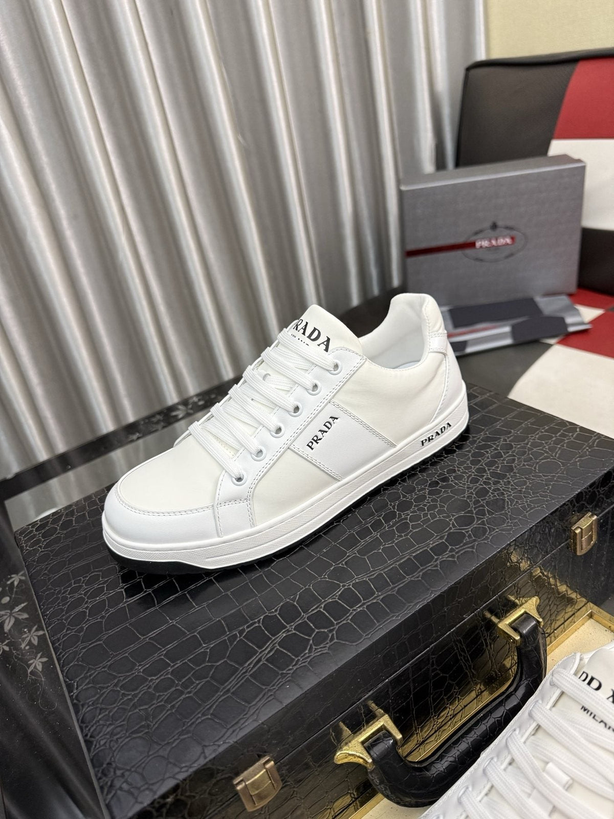 Prada Low-Top Lace-Up Sneakers