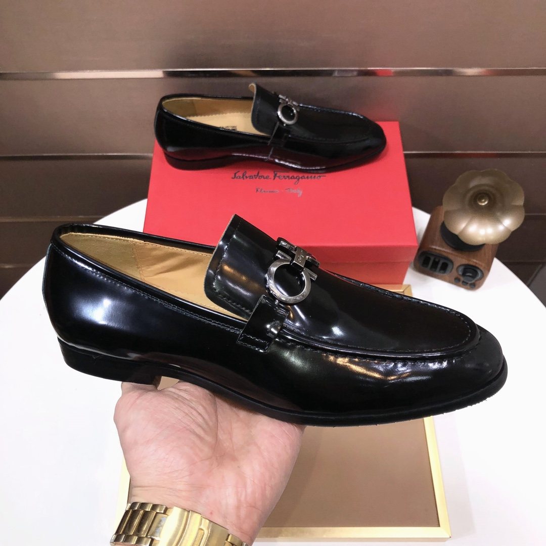 Ferragamo Metal Ring Loafers