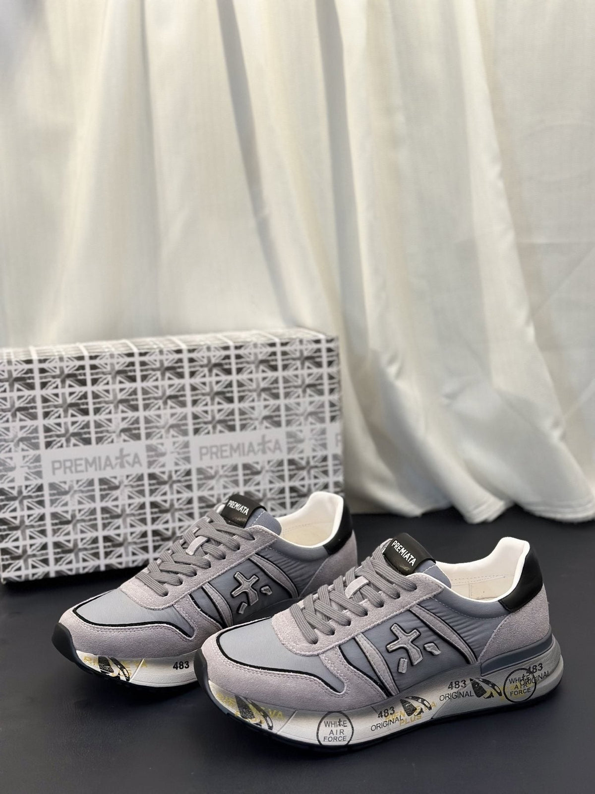 Premiata Panel Low-Top Sneakers - Contrast Trim
