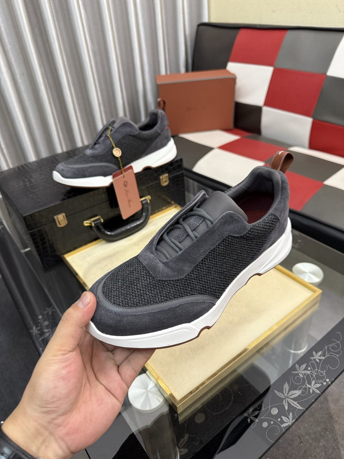 Loro Piana WeekendWalk Men's Lace-Up Sneakers