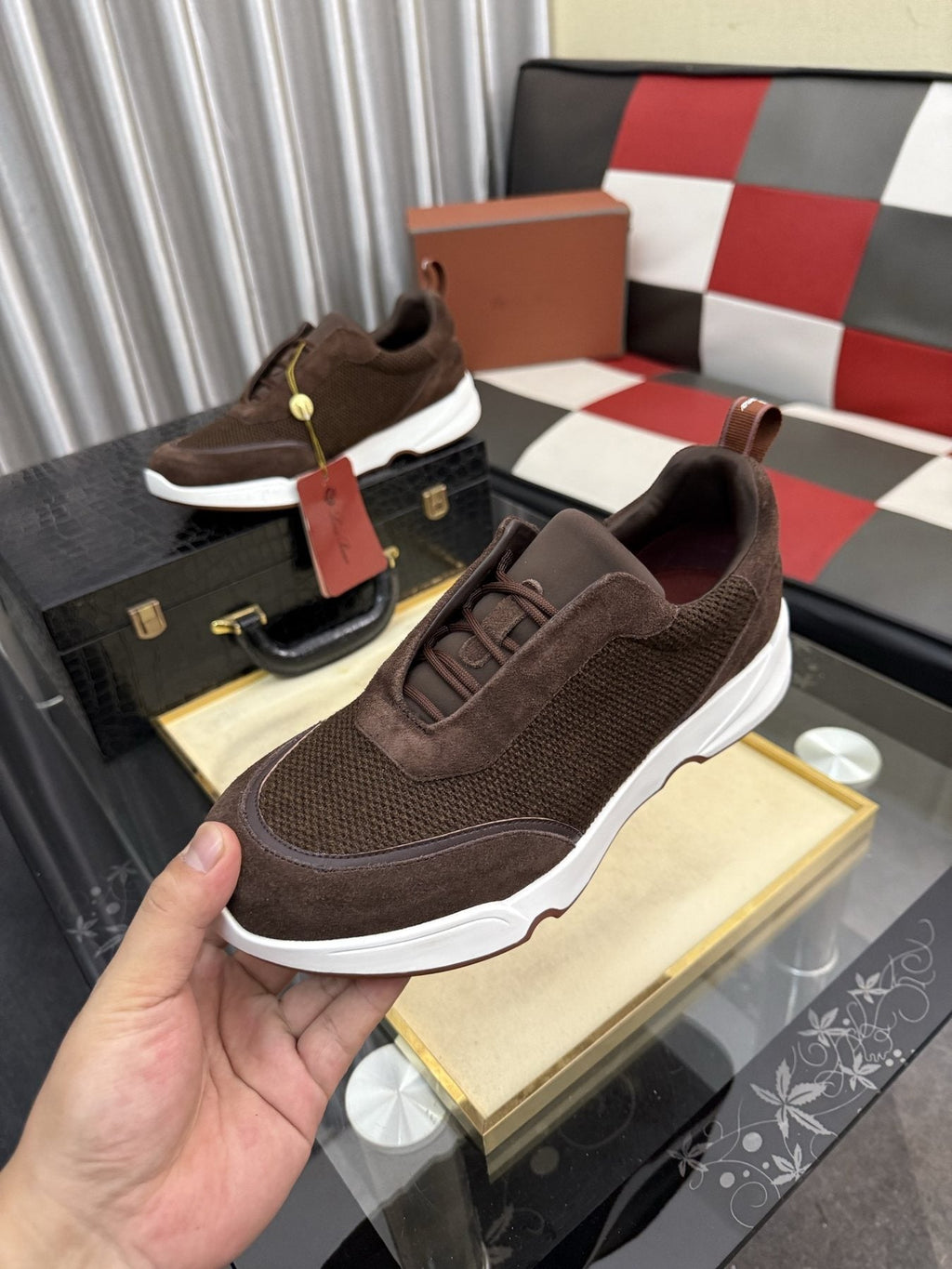 Loro Piana WeekendWalk Men's Lace-Up Sneakers