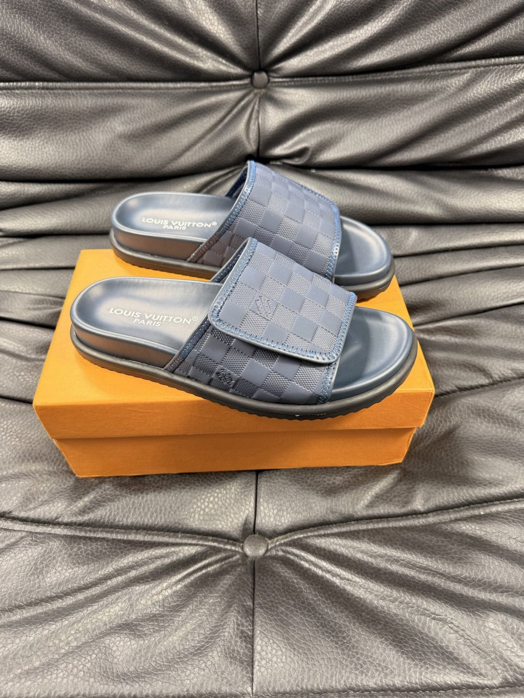 Louis Vuitton Woven Strap Slide Sandals - Low-Profile Sole