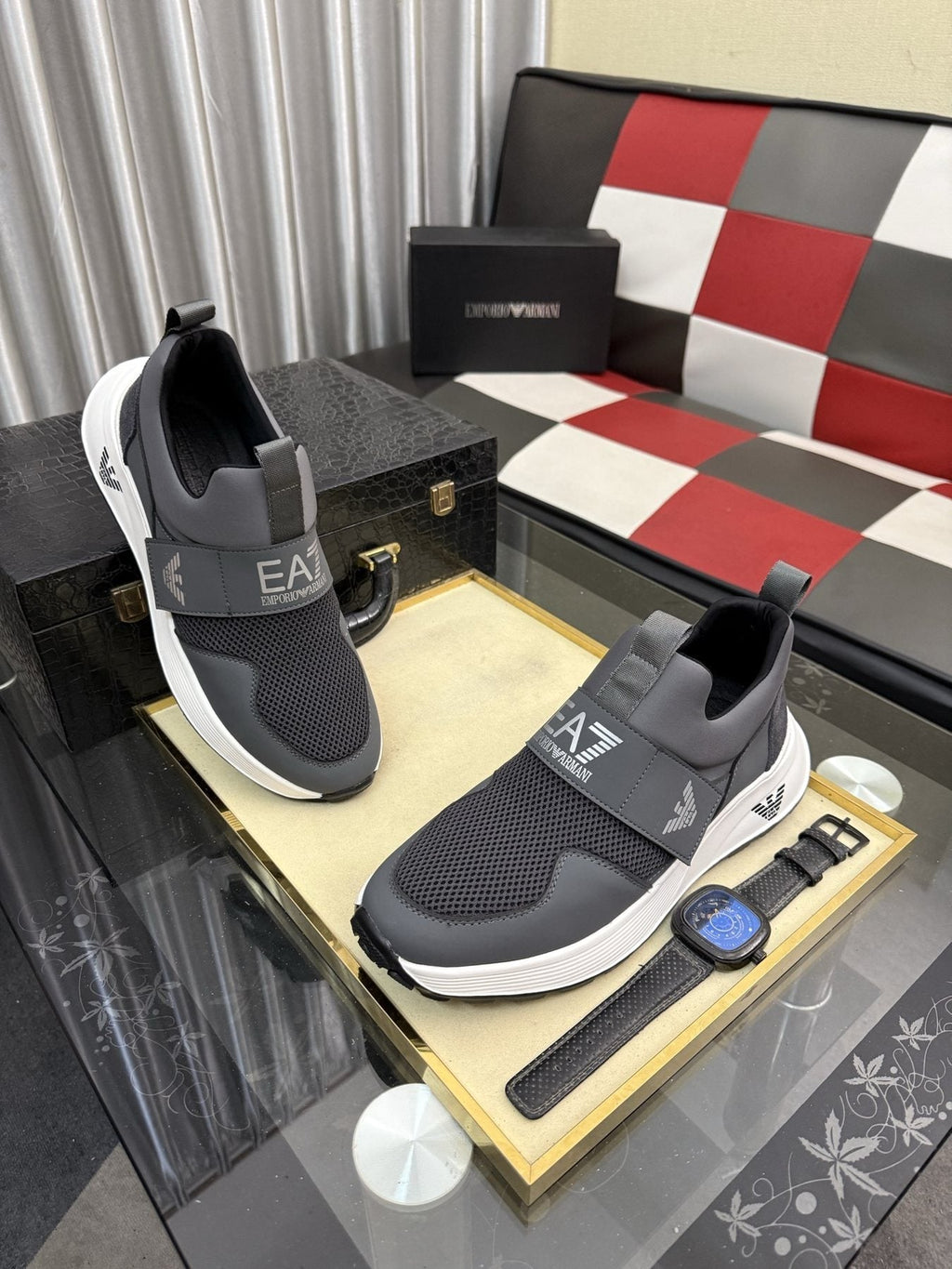 Armani EA7 Mesh Slip-On Sneakers