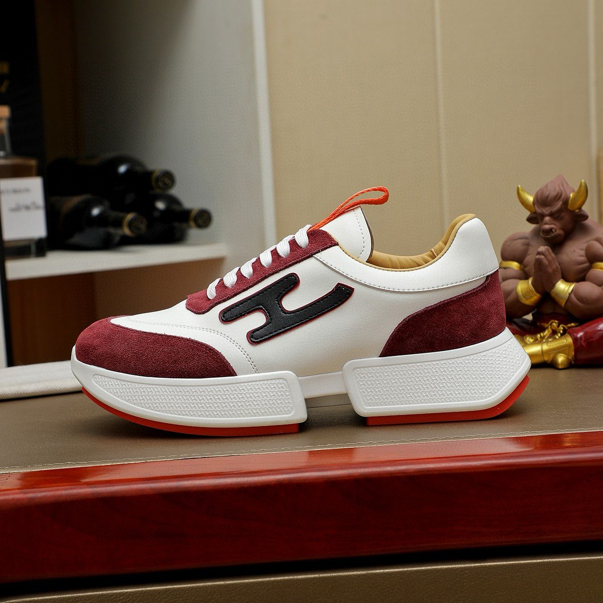 Hermès Men's Color-Block Low-Top Sneakers - Padded Collar