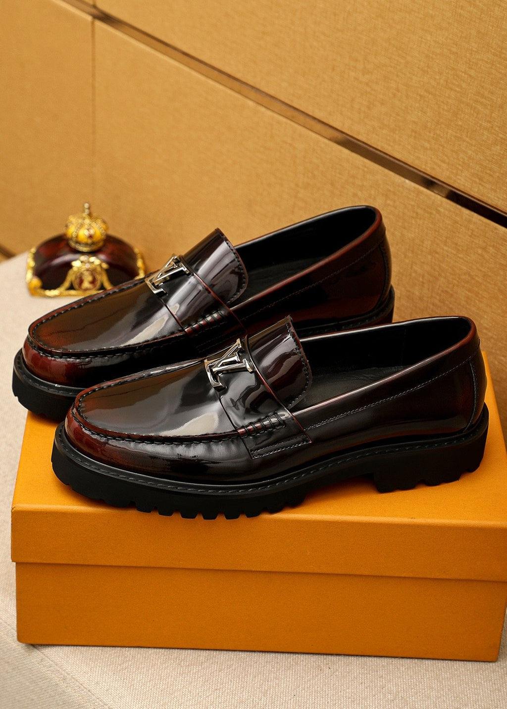 Louis Vuitton Glossy Lug Sole Loafers