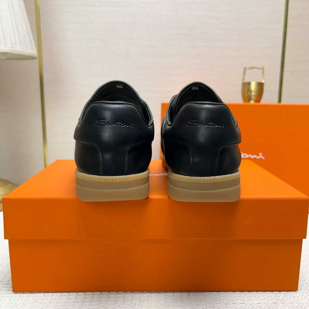 Santoni Embossed Low-Top Sneakers