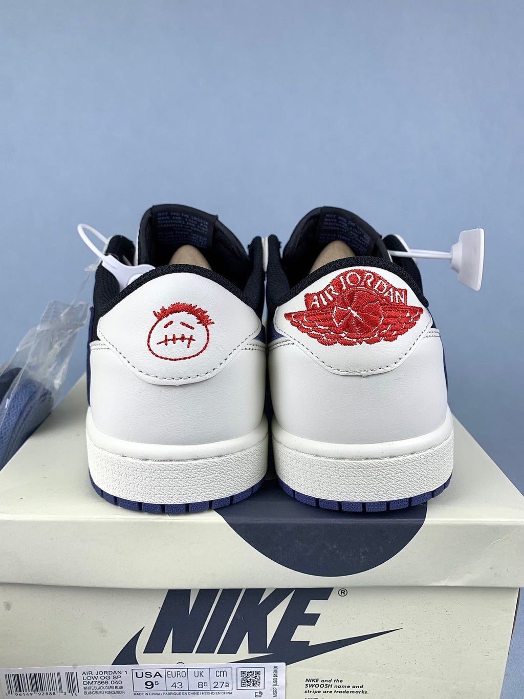 Air Jordan 1 Low Black/Blue Unisex Sneakers DM7866-040