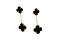 Van Cleef & Arpels CLOVER 2 MOTIFS GOLD EARRINGS